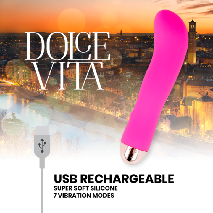 Dolce Vita - Rechargeable Vibrator Two Pink 7 Speeds