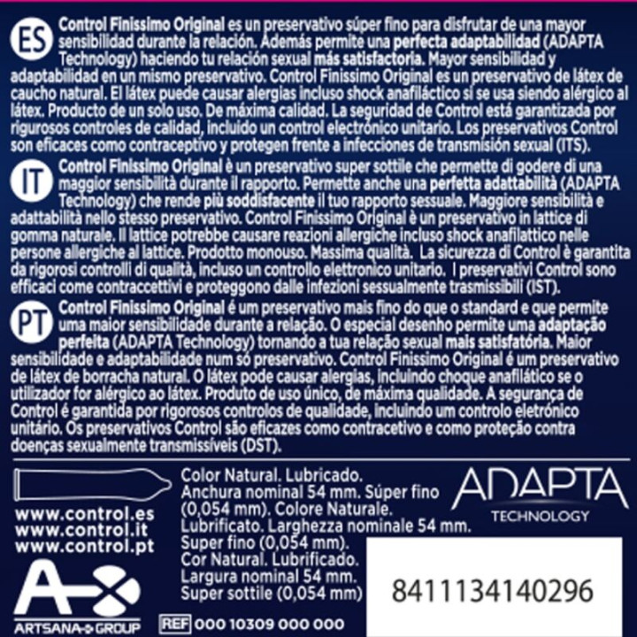 Control - Preservativos Finissimo 3 Unidades