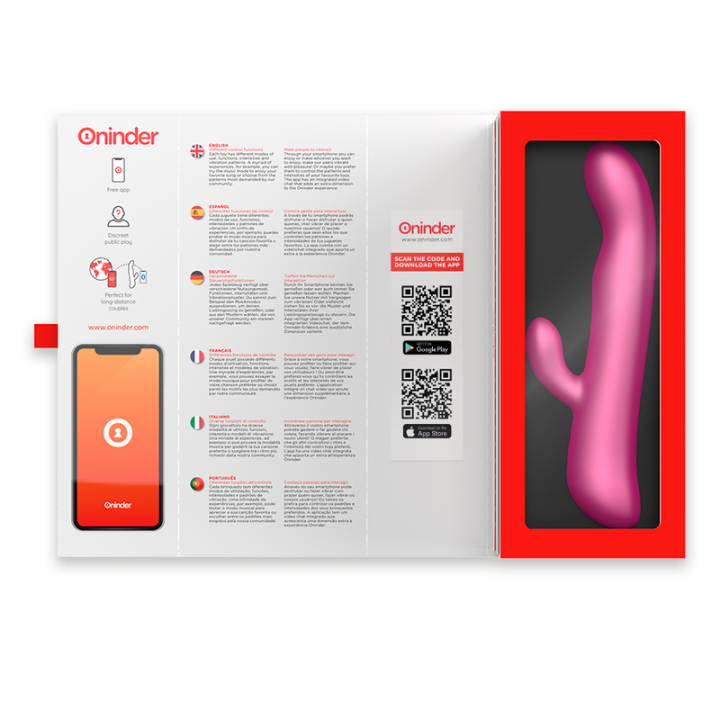 Oninder - Oslo Vibrazione e Rotazione Rosa - App Gratuita