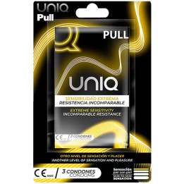 Uniq - Pull Latex Free Condoms With Strips 3 Units