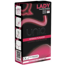 Uniq - Lady Condom Préservatifs Féminins Sans Latex Avec Porte-Jarretelles 3 Unités