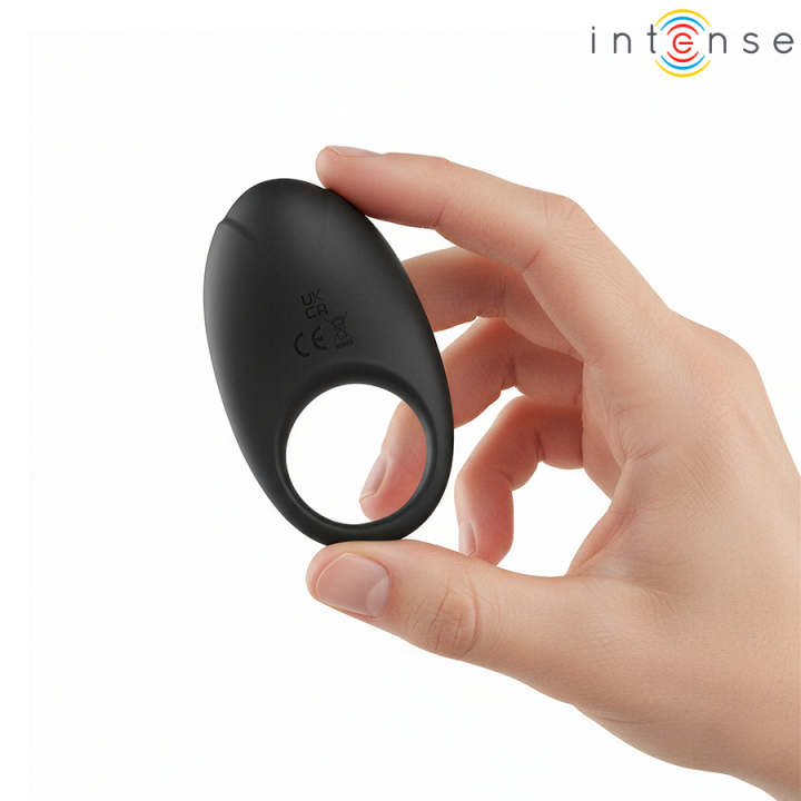 Intense - Merlotte Vibrating Penis Ring With Clitoris Stimulation Black