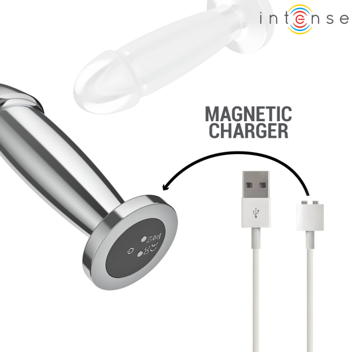 Intense - Anal Plug 10 Vibrations Metal Dildo With Remote Control m