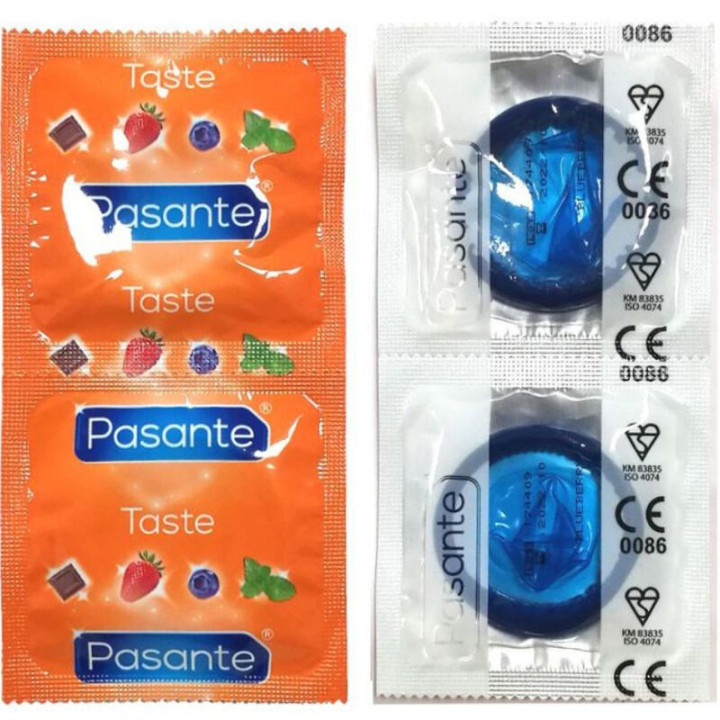 Pasante - Kondome Geschmack Blaubeere Beutel 144 Einheiten