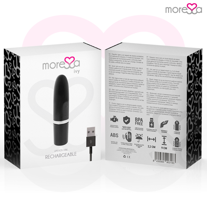 Moressa - Ivy Vibratore Stimolatore da Viaggio Nero