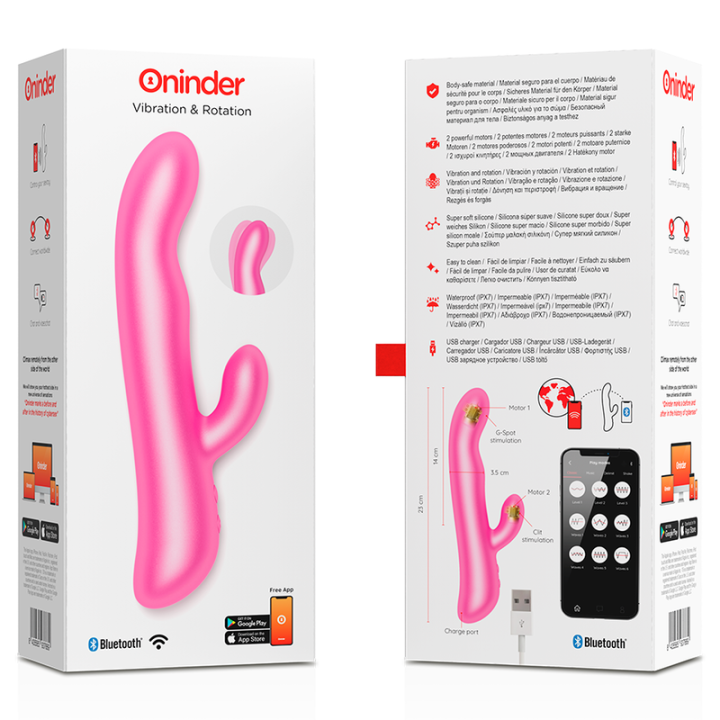 Oninder - Oslo Vibrazione e Rotazione Rosa - App Gratuita