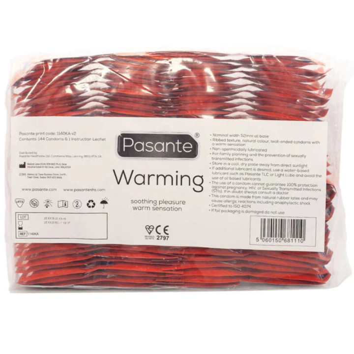 Pasante - Busta Per Preservativi Effetto Riscaldante 144 Unit