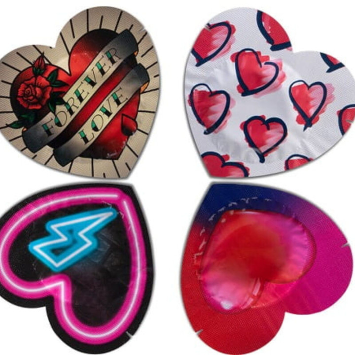 Pasante - Préservatifs Forme Coeur Rouge Sac 144 Unités