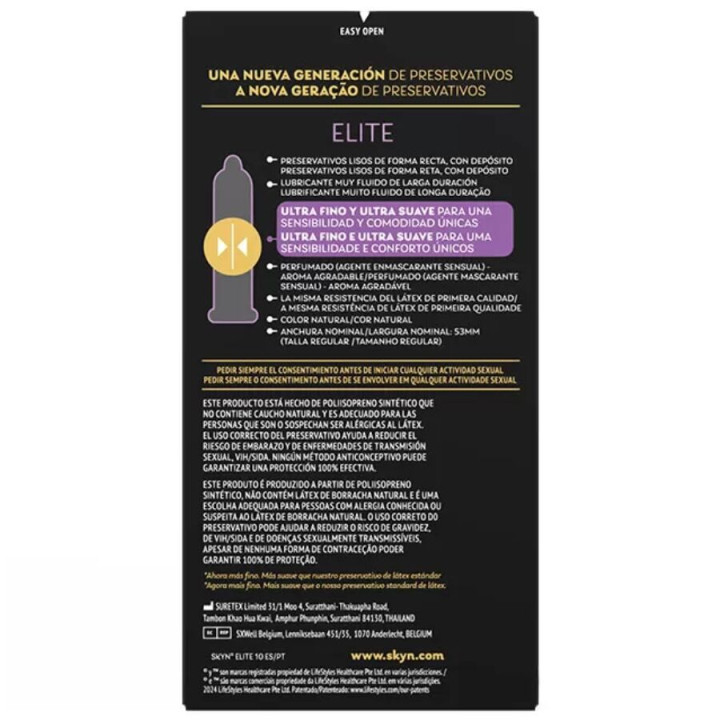 Skyn - Elite Ultra-Thin Condoms 10 Unità