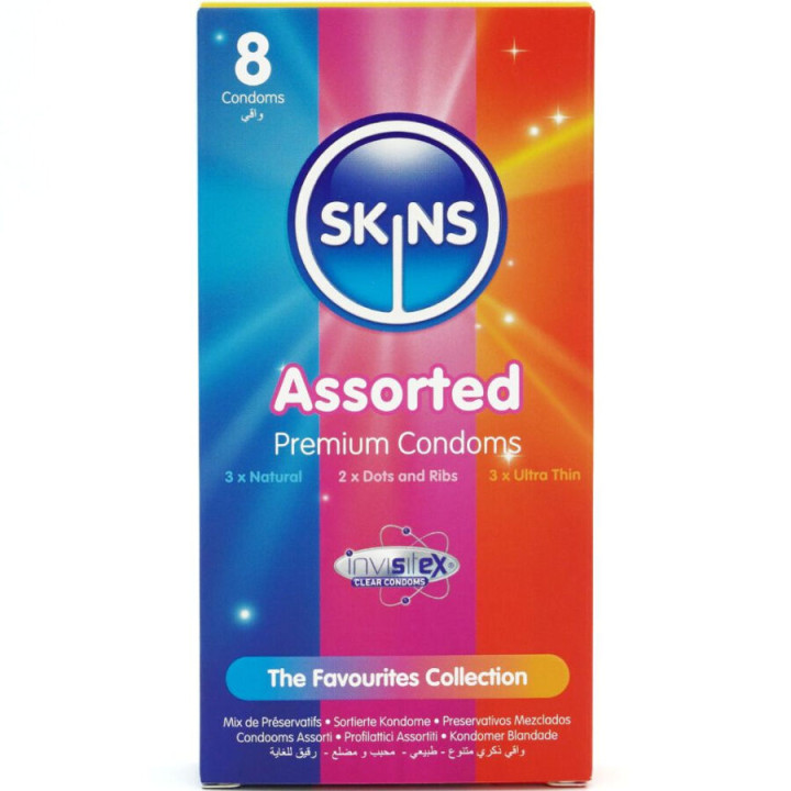 Skins - Pacote Com 8 Preservativos Premium Variados