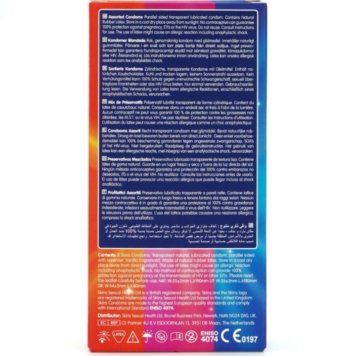 Skins - Sortierte Premium-Kondome Packung 8