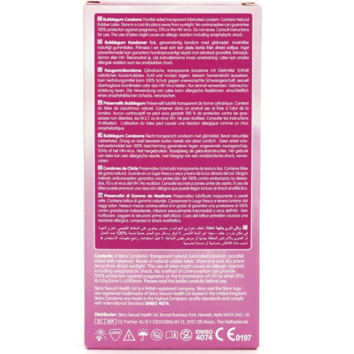 Skins - Bubblegum Premium-Kondome Packung 8