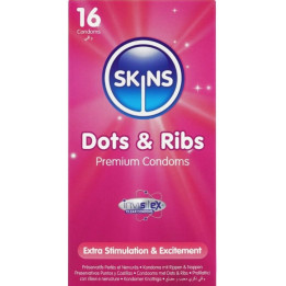 Skins - Dots & Ribs Premium-Kondome Packung 16