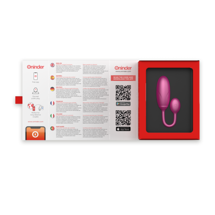 Oninder - Denver Vibrating Egg Pink 7 x 2.7 cm Free App