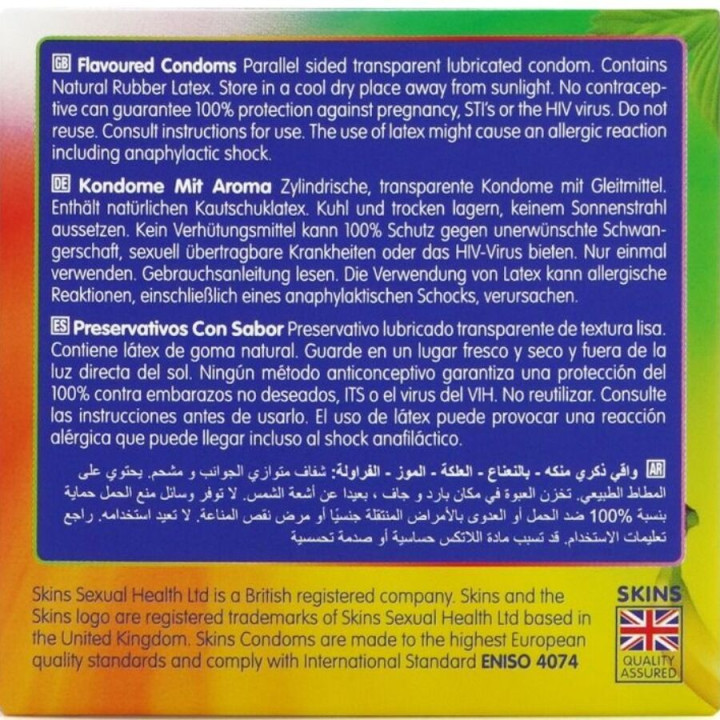 Skins - Multi Sabores Preservativos Premium Pack 4