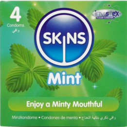 Skins - Pack de 4 Préservatifs Premium Menthe