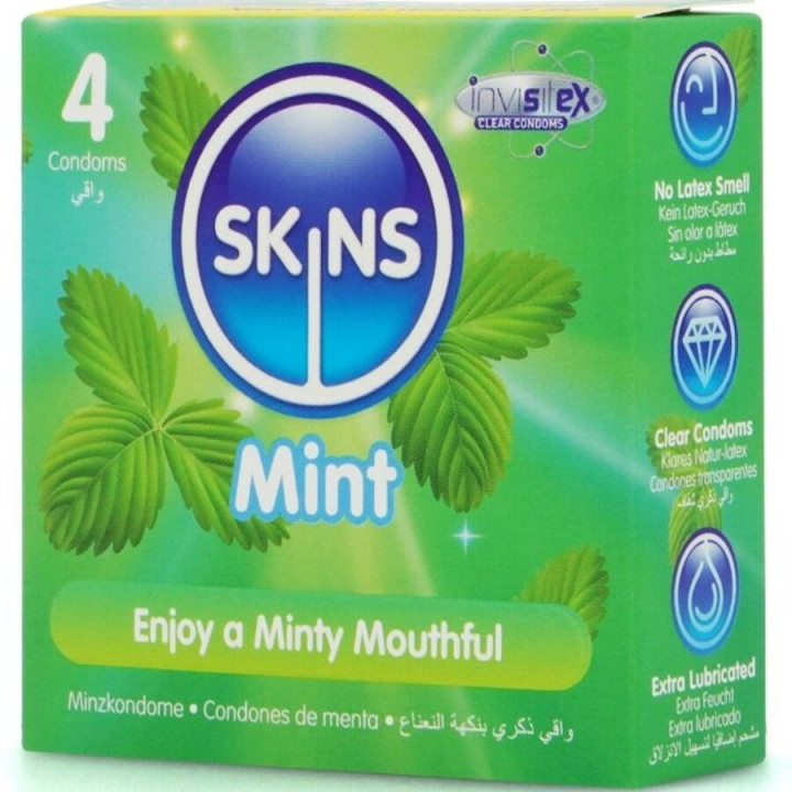 Skins - Mint Premium Condoms Pack 4