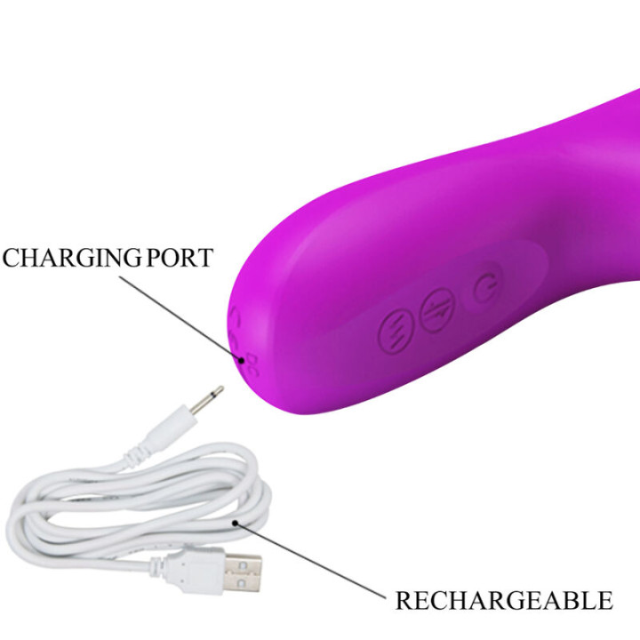 Pretty Love - Vibrador Reese Com Rotao Roxa
