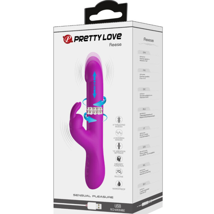 Pretty Love - Vibrador Reese Com Rotao Roxa