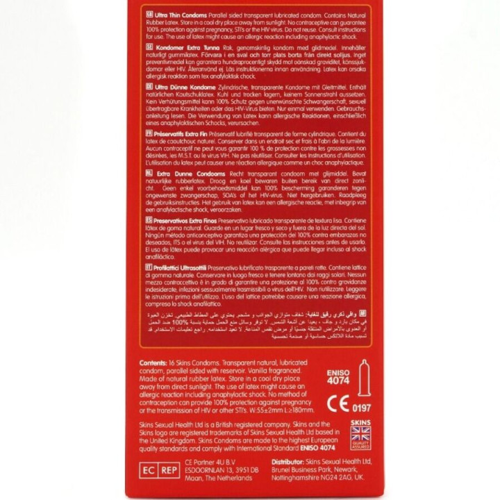 Skins - Ultra Thin Premium Condoms Pack 16
