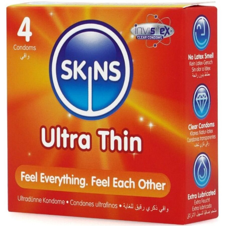 Skins - Ultra Thin Premium Condoms Pack 4
