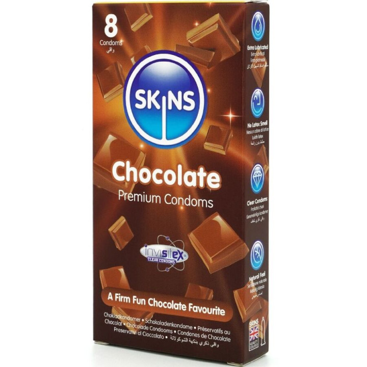 Skins - Schokolade Premium-Kondome Packung 8