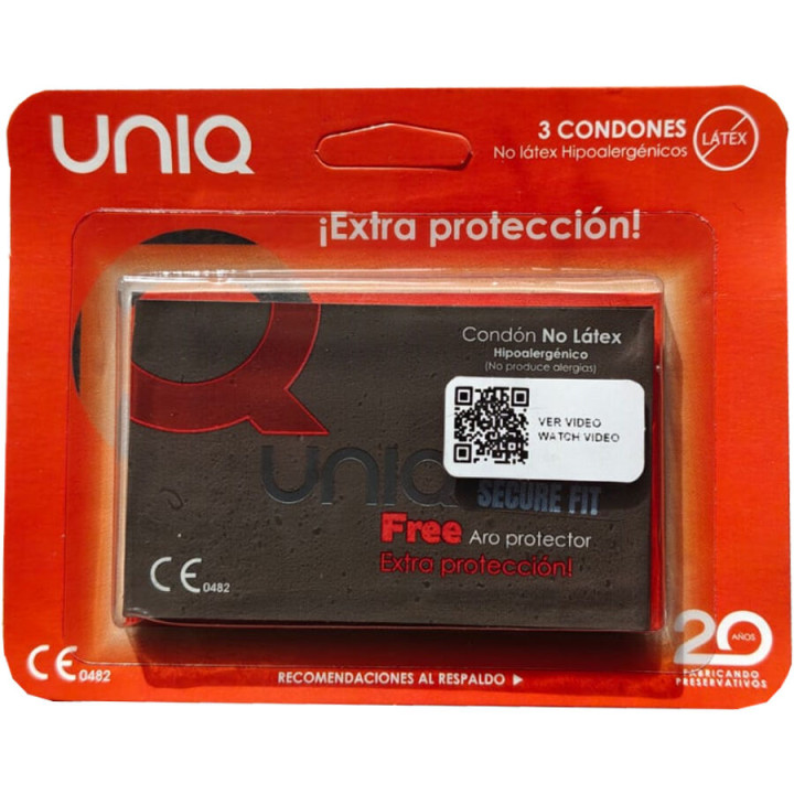 Uniq - Secure Fit Latexfreie Kondome 3 Einheiten