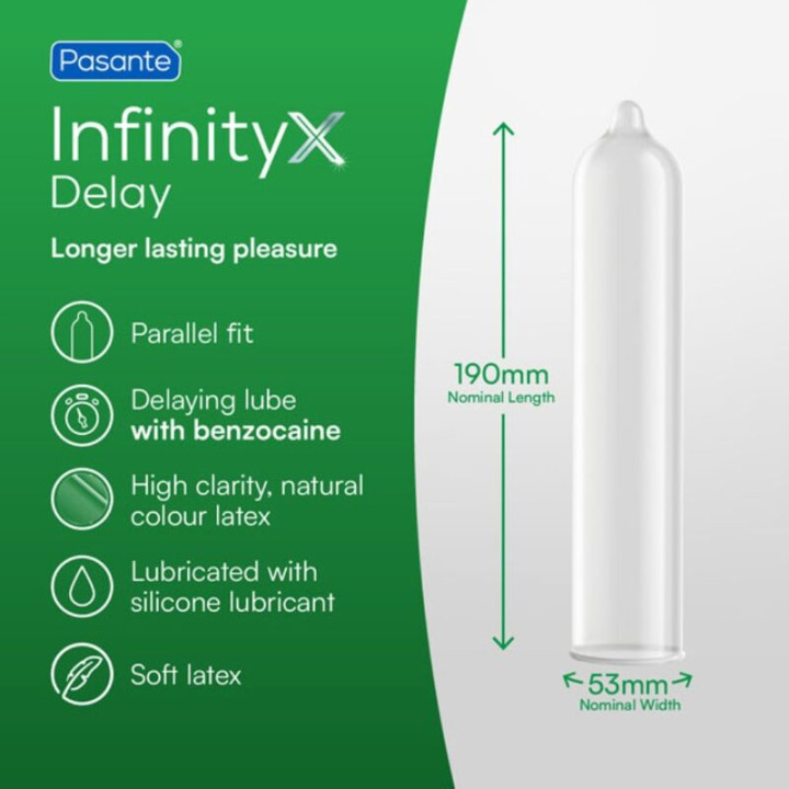 Pasante - Delay Infinity Condoms Box 144 Units