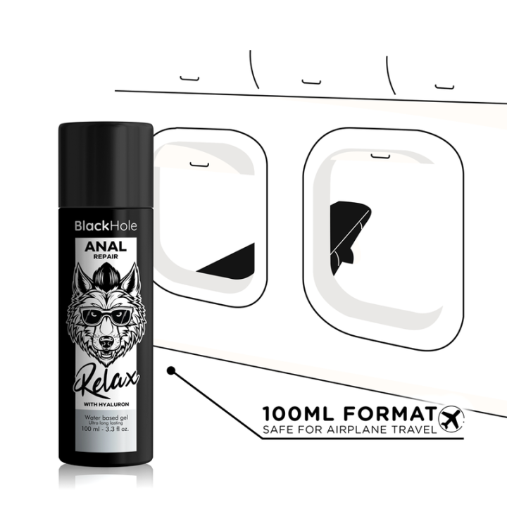 Black Hole - Riparatore Anale a Base d'Acqua Relax Con Ialuronico 100 ml