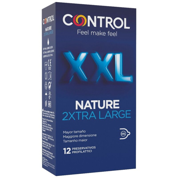 Control - Nature Preservativos 2xtra Grandes Xxl - 12 Unidades