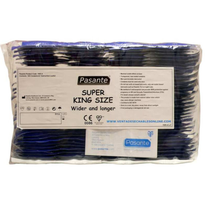 Pasante - Kondome Grösse Super King Beutel 144 Einheiten