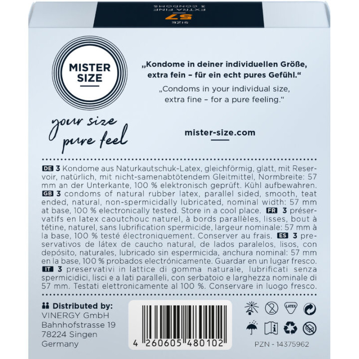 Mister Size - Condom Size l 57 mm (3 Units)