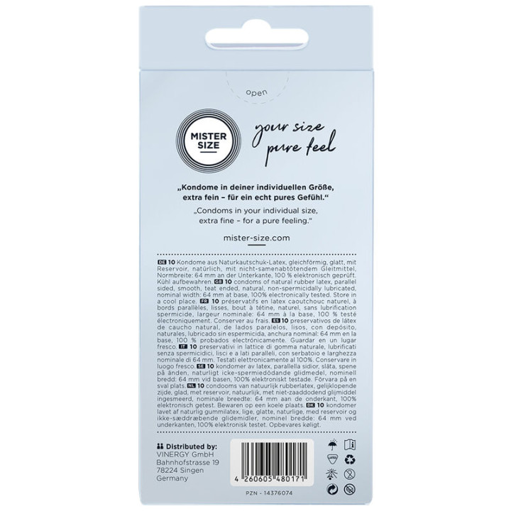 Mister Size - Preservativos Talla Xxl 64 mm (10 Unidades)
