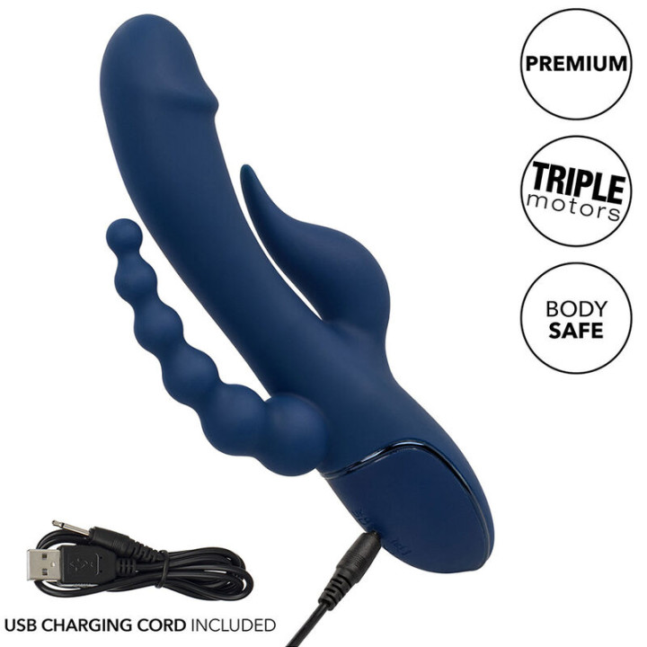 Calexotics - Vibrateur Triple Orgasme Bleu