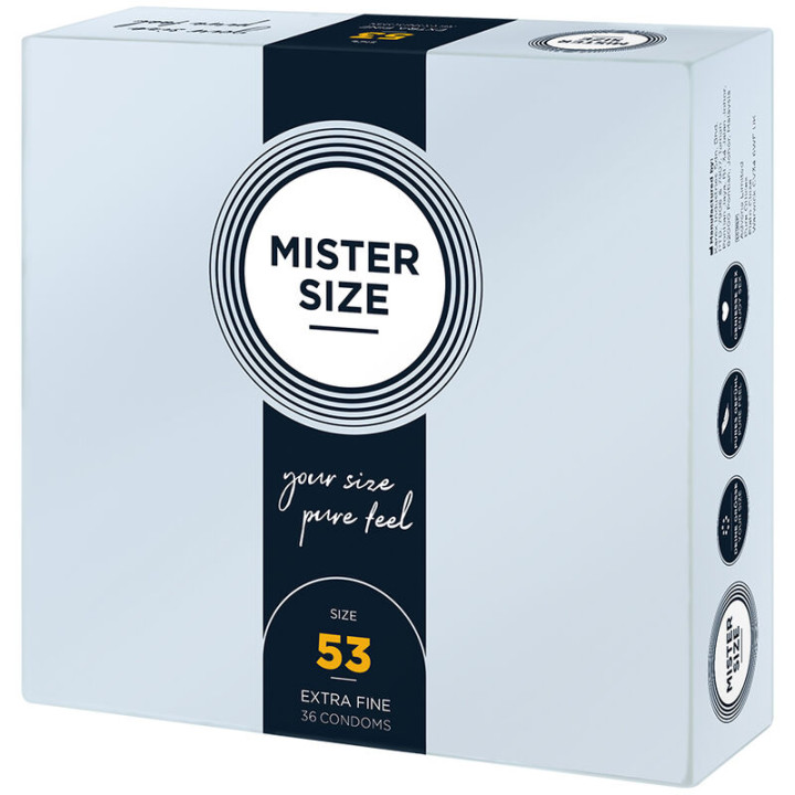 Mister Size - Condom Size m 53 mm (36 Units)