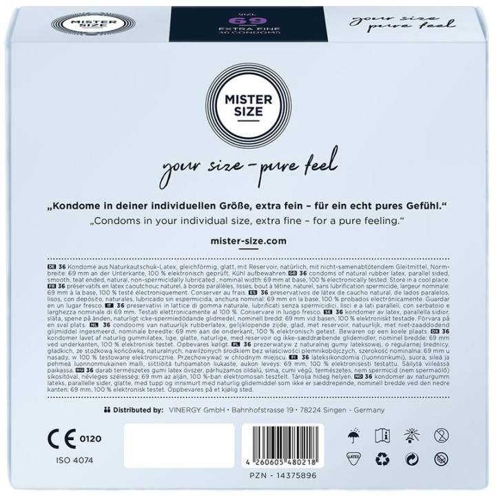 Mister Size - Condoms Size Xxxl 69 mm (36 Units)