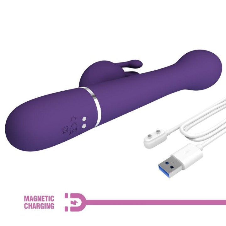 Pretty Love - Dejon Vibrador Rabbit 3 en 1 Multifunción Morado