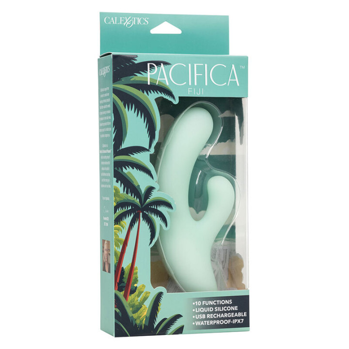 Calexotics - Pacifica Fiji Vibratore e Stimolatore Punto g 10 Vibrazioni Aqua