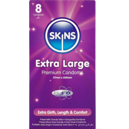 Skins - Pack de 8 Préservatifs Extra Larges Premium