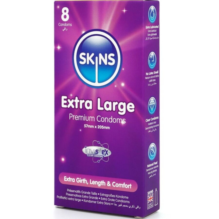 Skins - Extra Large Premium Condoms Pack 8