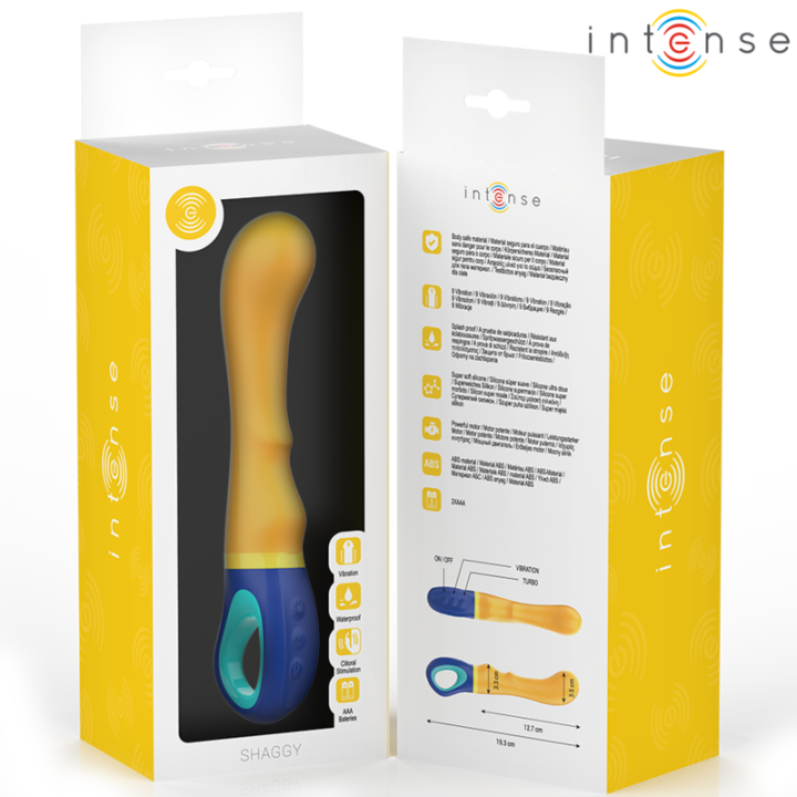 Intense - Shaggy g-Spot Vibrator Yellow