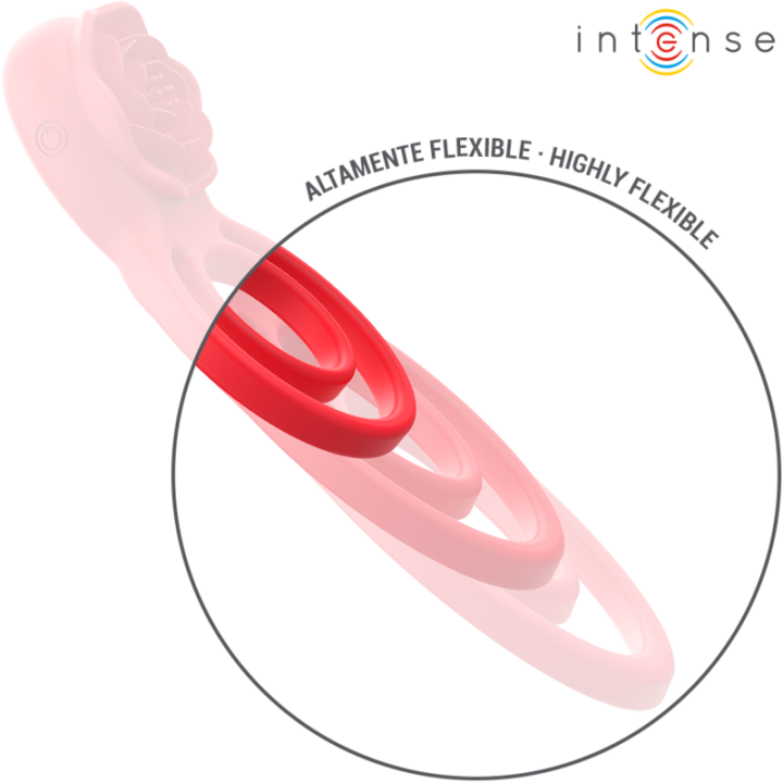 Intense - Gail Stimolatore Rose 10 Vibrazioni Rosso Telecomando