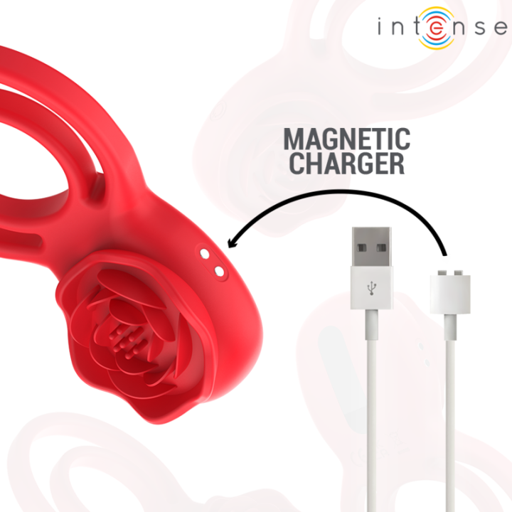 Intense - Gail Stimolatore Rose 10 Vibrazioni Rosso Telecomando