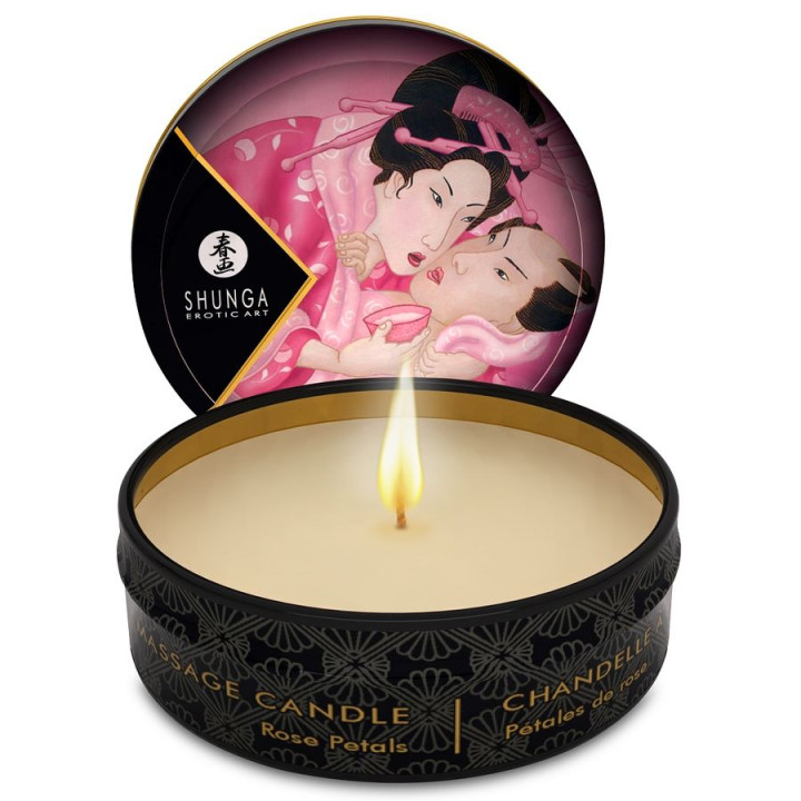 Shunga - Mini Caresse à la Bougie Présentoir Bougies de Massage 24 Unités