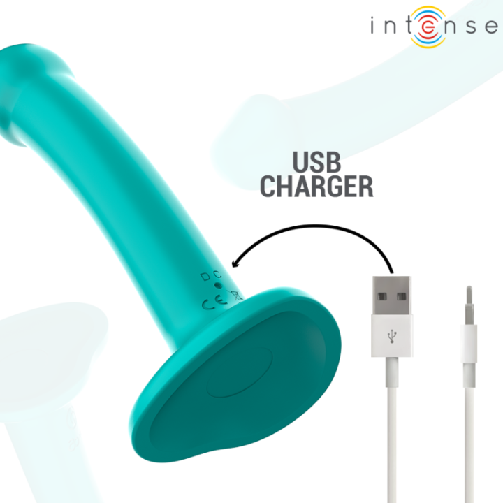 Intense - Katie Vibratore Con Ventosa 10 Vibrazioni Telecomando Blu