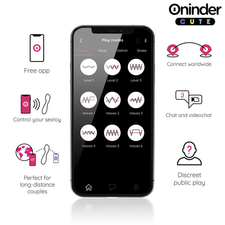 Oninder Cute - Love Buddy Master Vibrateur Point g - Application Mondiale Gratuite