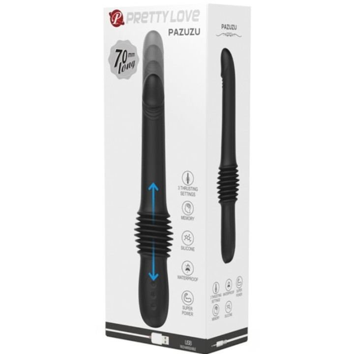 Pretty Love - Pazuzu Vibrator 3 Stossmodi Schwarz