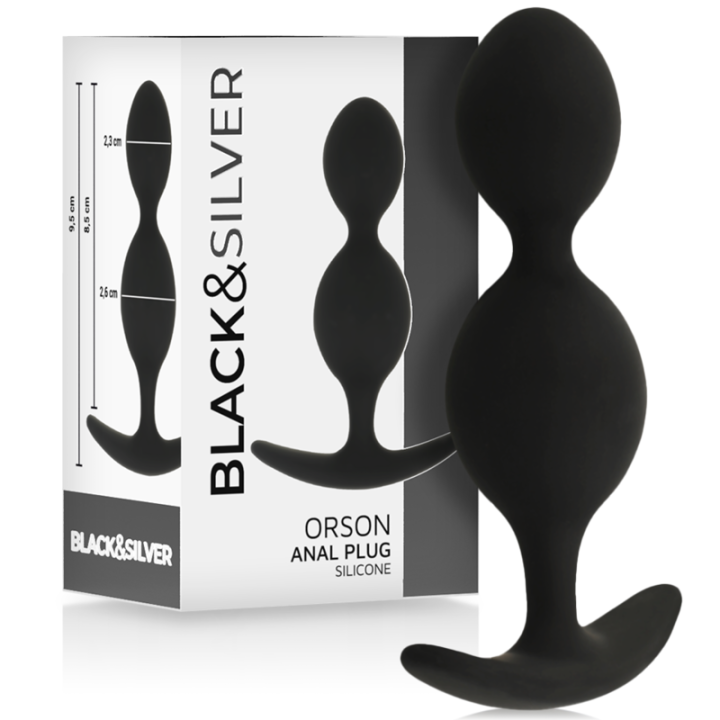 Black&Silver - Orson Plug Silicone 2 Ondas Anais 9 cm