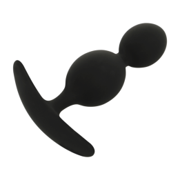 Black&Silver - Plug Orson Silicone 2 Ondes Anal 9 cm