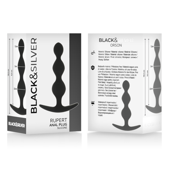 Black&Silver - Rupert Cadena Bolas Anales 10 cm